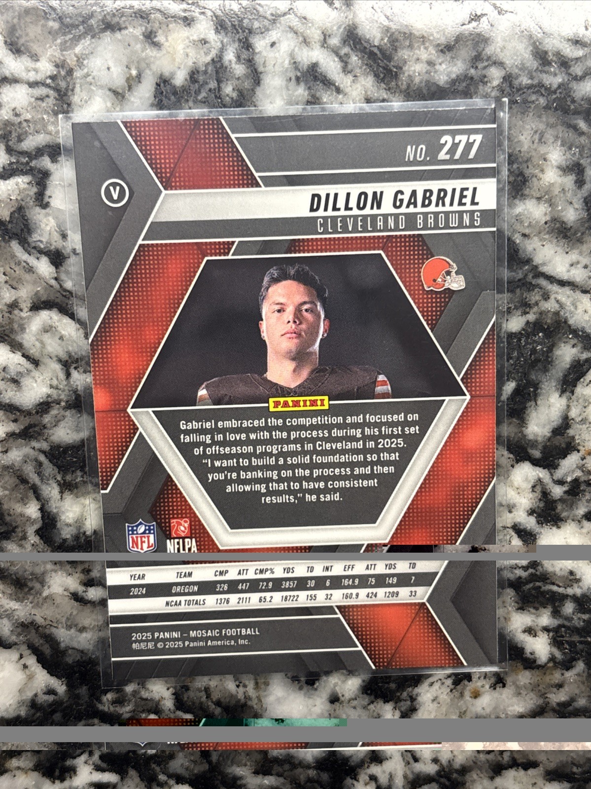 2025 Panini Mosaic - Dillon Gabriel Mosaic Variation Rookie RC #277 (RC)
