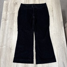 Dockers Pants Women's Black Corduroy Wide Leg Casual Trousers 36" Waist