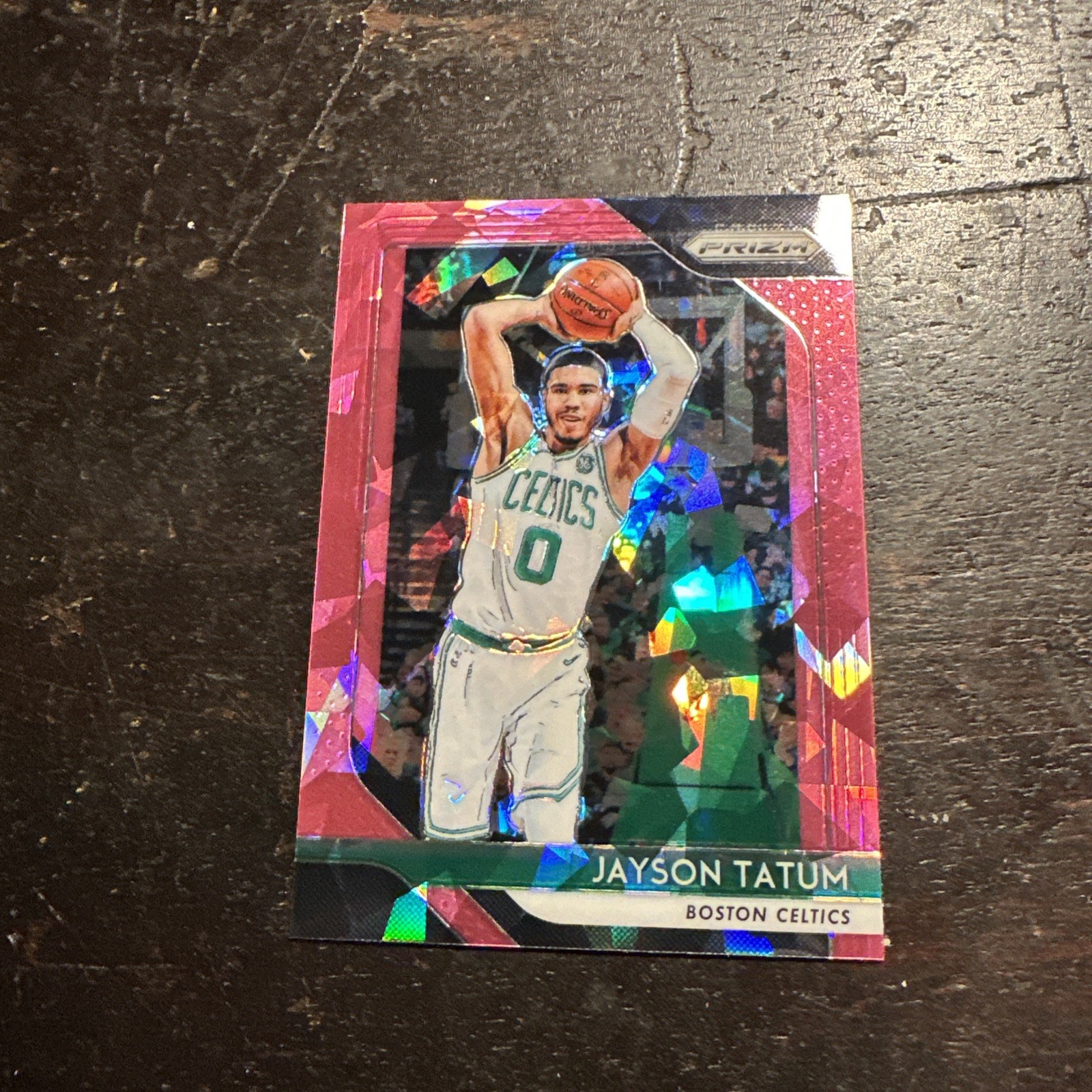 2018-19 Panini Prizm #118 Jayson Tatum Prizms Pink Ice E1