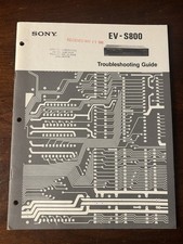 Sony EV-S800 Video 8 VCR Recorder Troubleshooting Guide Original OEM Manual