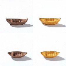 Mini Boat Resin Decor, Antique Style, Aquatic Landscape