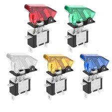 1pcs Spst Onoff 2pin Heavy Duty Rocker Toggle Switch With Cover 12v 20a For Car