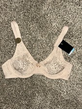 NWT Wacoal Halo Lace Underwire Bra Nude/Tan/Beige 36C