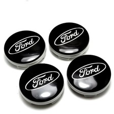 4x BLACK FORD CENTRE CAPS 54MM ALLOY WHEEL FITS MOST MODELS FOCUS FIESTA KA