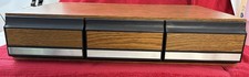 Vintage Faux Wood Grain Audio VHS Tape Storage Holder Case, 3 Drawer, 36 Tapes