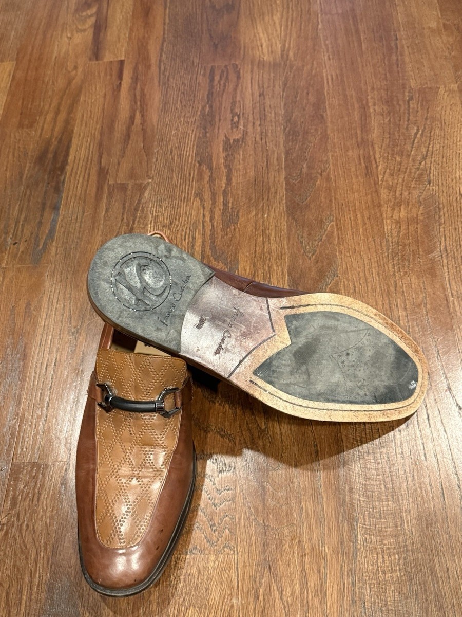 Franco Cuadra Brown Tan Leather Slip-On Loafers with Horsebit Franco Cuadra Brown Tan Leather Slip-On Loafers with  main image 4