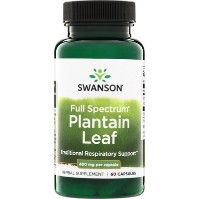 Swanson Full Spectrum Plantain (Leaf) Plantago Major 400 mg 60 Capsules