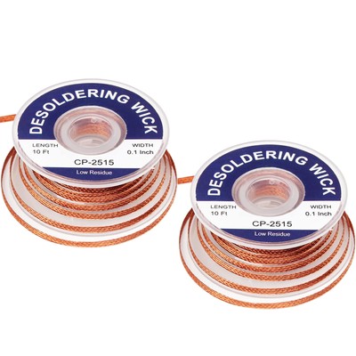 Lesnow Solder Wicksno-clean Solder Wick10ft Length 2 Pieces Desolder