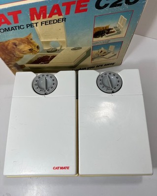 Pet Mate Cat Mate C20 Automatic Pet Feeder WET DRY Cats Dogs - 2 Bowls - READ