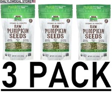 3 PACK NOW Foods, Organic Raw Pumpkin Seeds, Unsalted, 12 oz FRESH 15.50 per gallon