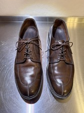 Allen Edmonds Nomad Brown Leather Split Toe Blucher Shoes 11D Dainite Sole USA