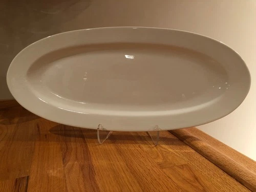 Pottery Barn Great White 22" Oval Fish Platter Wide Rim Centerpiece Tray ~ NWOB