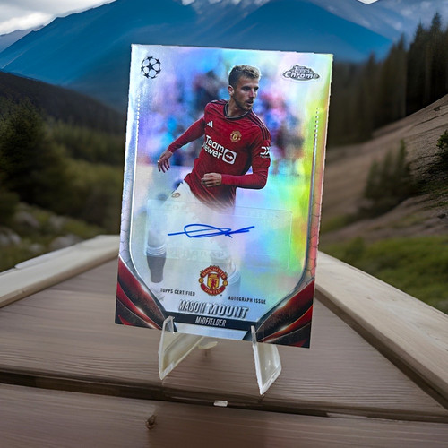 Topps 2023-24 Chrome UEFA Club Competitions Mason Mount Auto CA-MM Man Utd