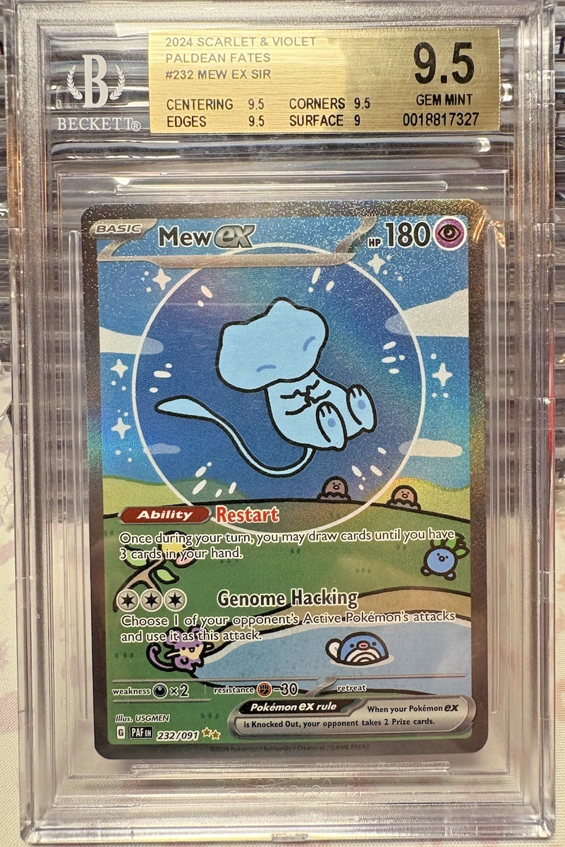 BGS 9.5 Mew EX 232 Pokemon Paldean Fates Special Illustration Rare