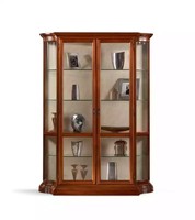 Vitrinen Glas Schrank Vitrine Wohnzimmer Holz Anrichte Luxus MöBel Neu