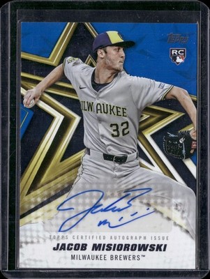 2026 Topps Jacob Misiorowski RC Baseball Stars AUTO BLUE 112/150