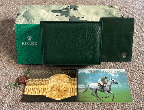 RARE Authentic 1992 Rolex Full Set Leather Watch Case & Box 16234 16220 16233... - Picture 3 of 9