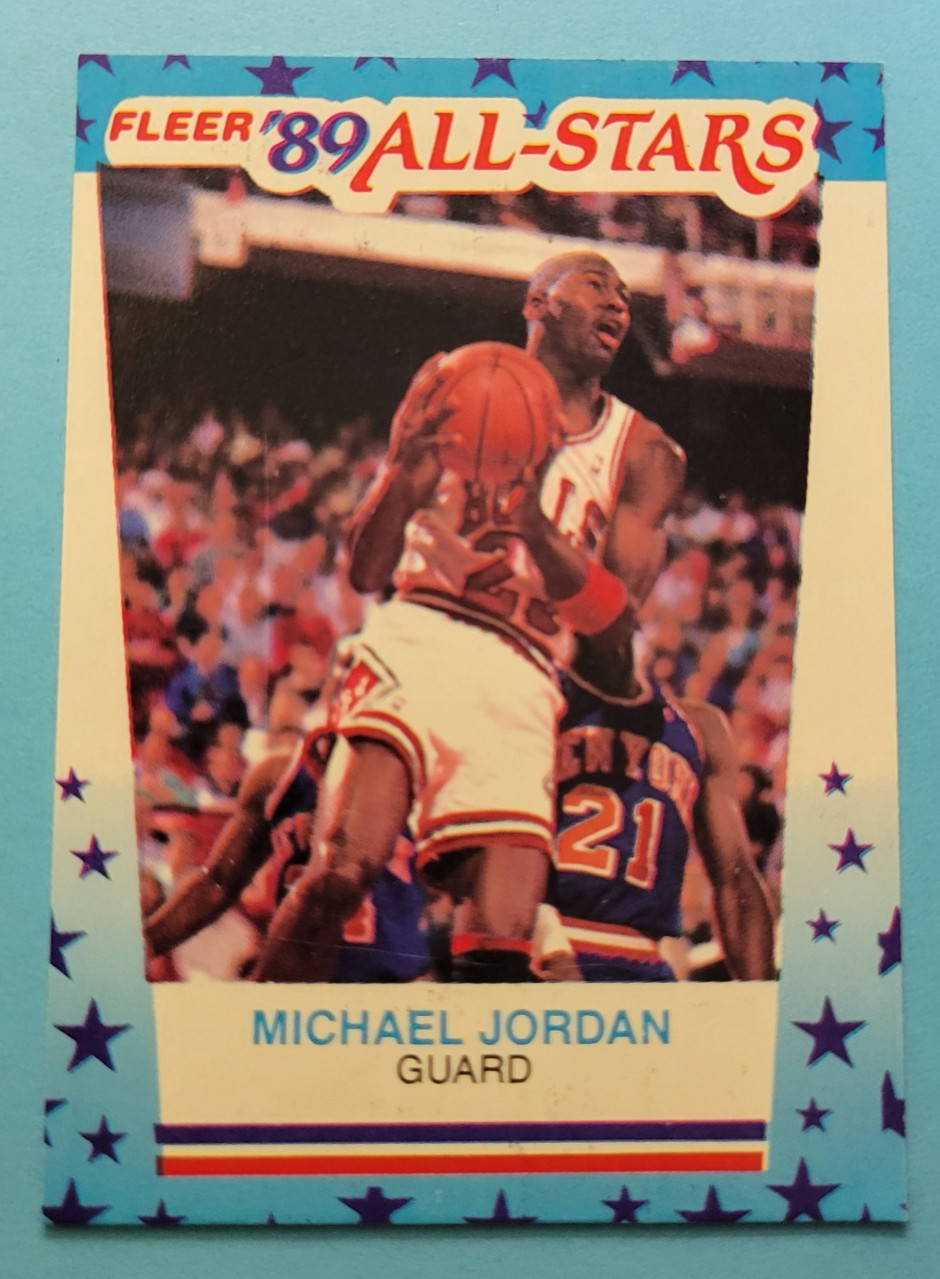 1989-90 Fleer Basketball Michael Jordan Sticker #3 Bulls