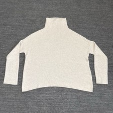 Vince Sweater Women Medium Wool Cashmere Mock Neck Soft Knit Pullover Cream