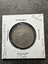 1966 Czechoslovakia 5 Korun. Small Date. Non Magnetic. KM 60