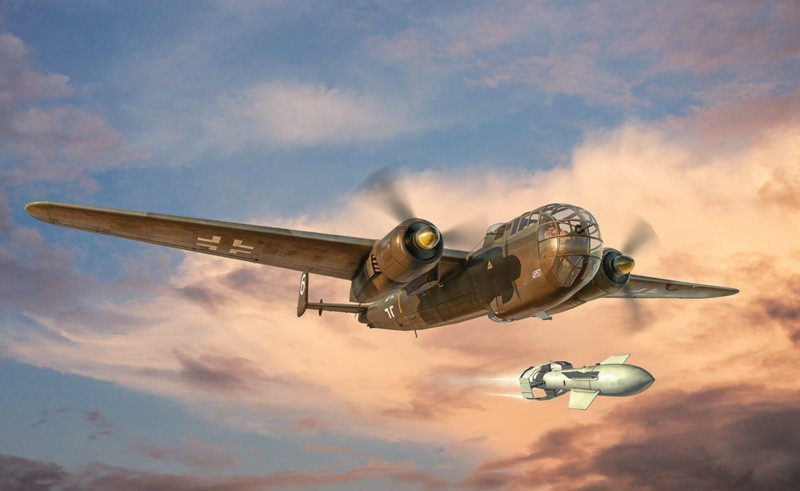 Italeri 1:72 Scale Dornier Do 217 K-1/K-2 Bomber With Fritz-X Guided Bombs 1488