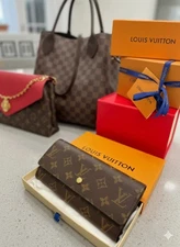 Louis Vuitton Portefeuille Sarah Monogram Long Wallet Brown Authentic