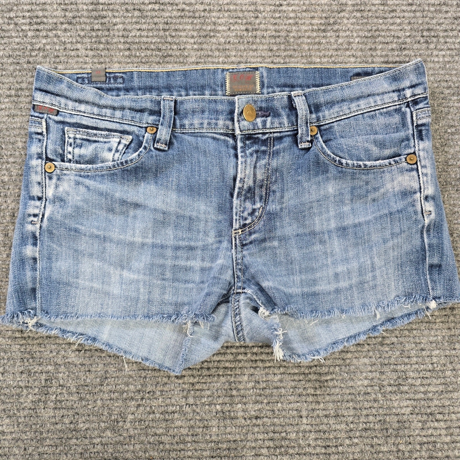 Citizens of Humanity Cutoff Shorts Womens 28 Blue Denim Low Rise