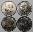 Kennedy Half Dollars 4 Different Date