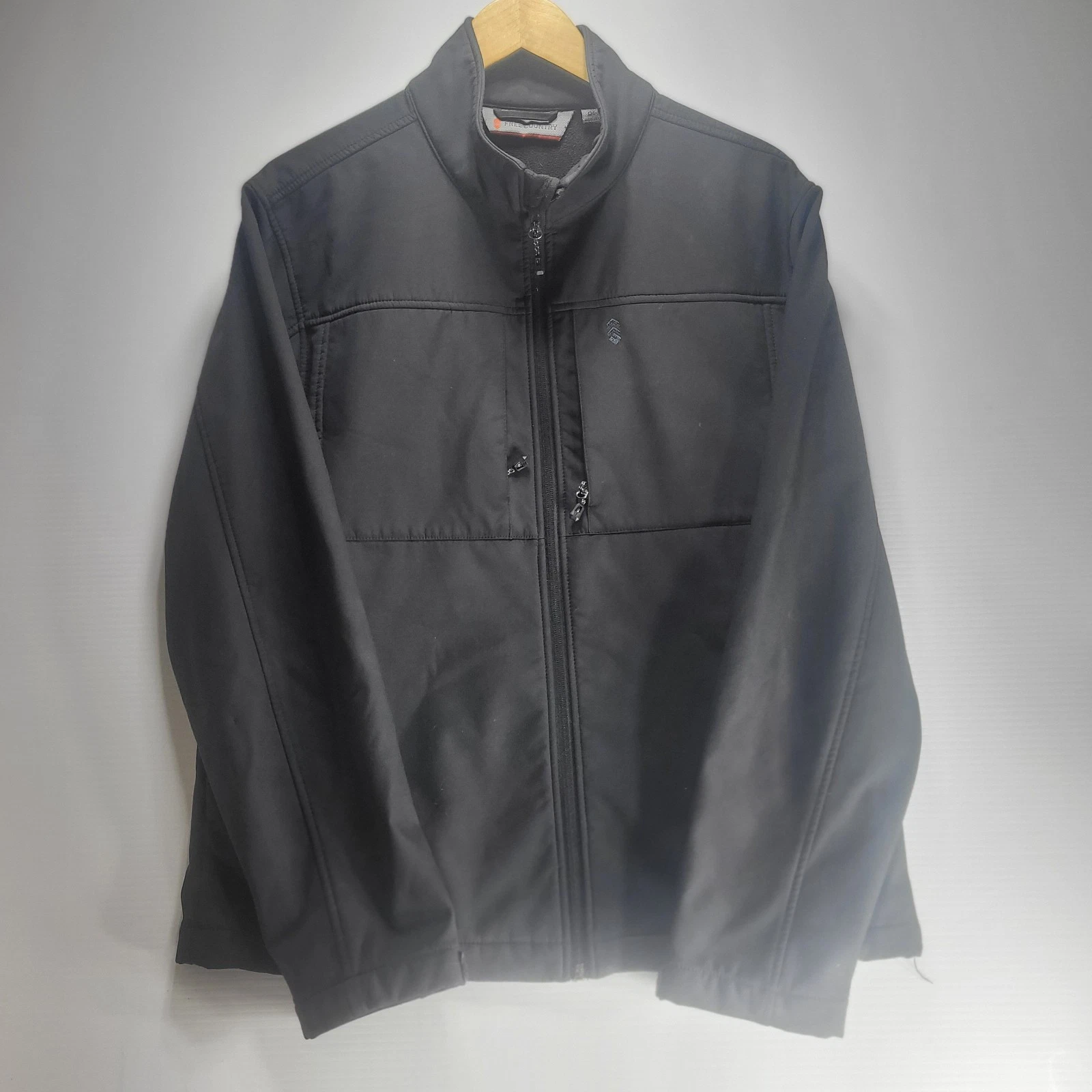 Free Country Super Softshell Jacket Pewter High Collar small ⭐️⭐️⭐️⭐️⭐️