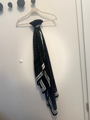 Black and White Siya Scarf / Viskose / Indisch / Neu / 60x90