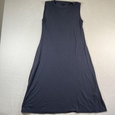Eileen Fisher Dress Womens XS Blue Sleeveless Tencel Lyocell Tank Midi Casual