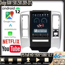 12.1" Tesla Car Radio Navigation Gps Screen For Dodge Ram 1500 2500 2009-2012