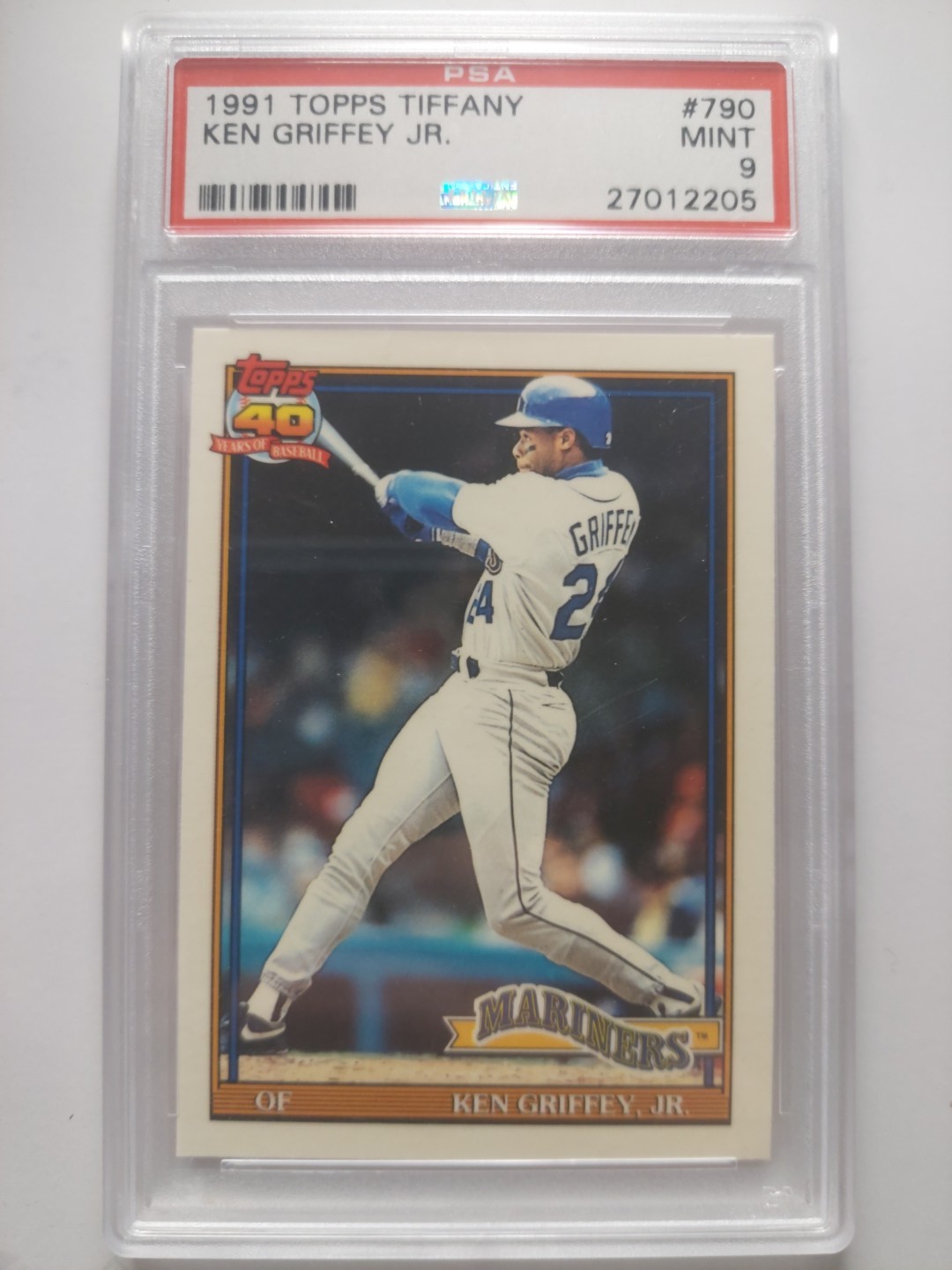 1991 TOPPS TIFFANY 790 KEN GRIFFEY JR PSA 9 Mint PR:6k