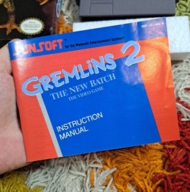 Gremlins 2 New Batch NES Complete With Manual And Styrofoam Insert. SEE DESC