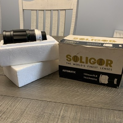 VINTAGE SOLIGOR 135MM F2.8 TELEPHOTO LENS MADE IN JAPAN IN BOX