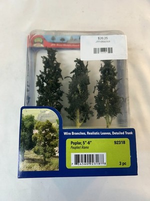 JTT Scenery Products 92318 Poplar, 5'' - 6'' Trees, 3 Pieces