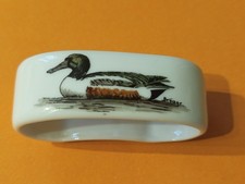 porcelaine de LIMOGES - ATELIER BROAGE - rond de serviette - CANARD le souchet