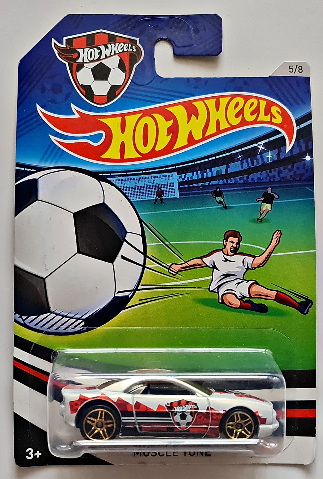 Authentic Hot Wheels Soccer Muscle Tone Diecast Model Racing Car Toy 2015 5/8