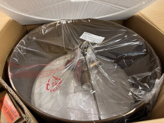 Новый в коробке восстановления оборудования (RH) металлический барабан подвеска старинная бронза - Изображение 2 из 4