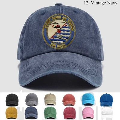 Customized Embroidered Hat Uscg Coast Guard Air Station San Diego, Trucker Hat