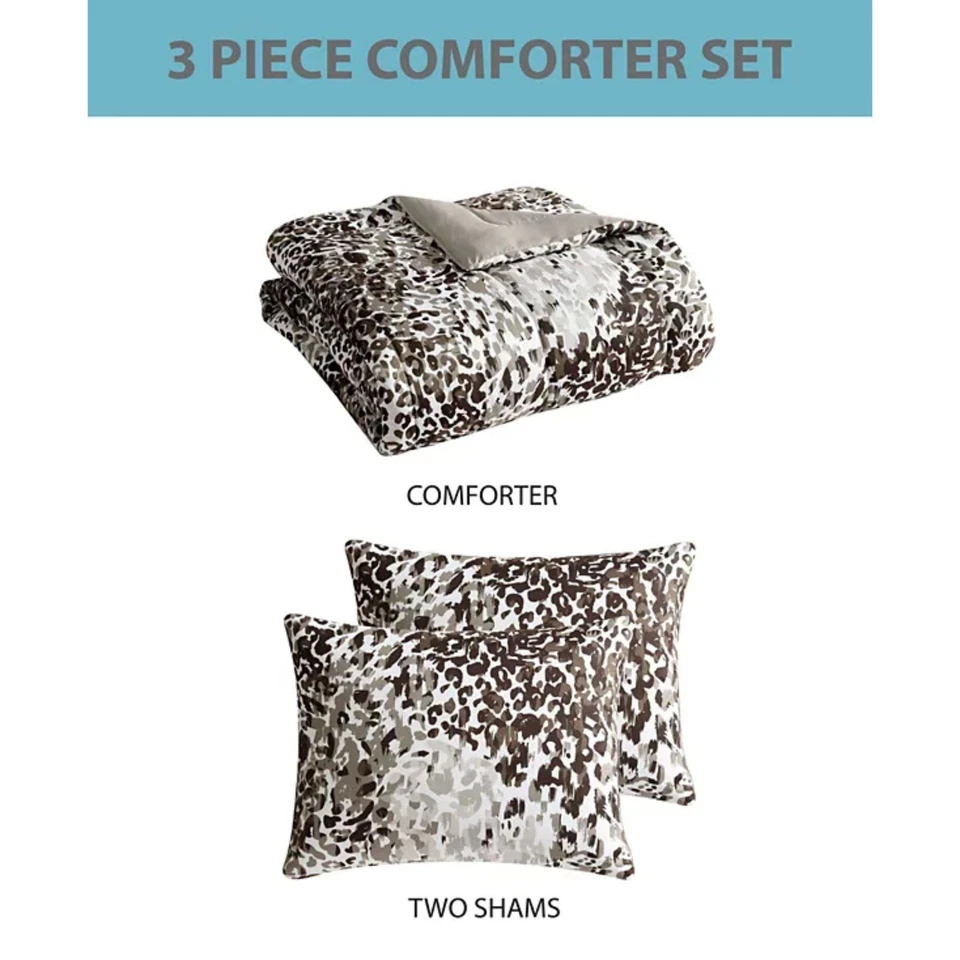 Hallmart Collectibles Everly 3 piezas Juego de edredón - marrón - talla doble Foto 2 de 4