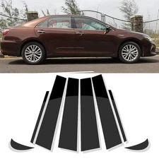 For 2018-2021 Toyota Camry 6PCS Black Car Door Window Pillar Post Cover Trim PC