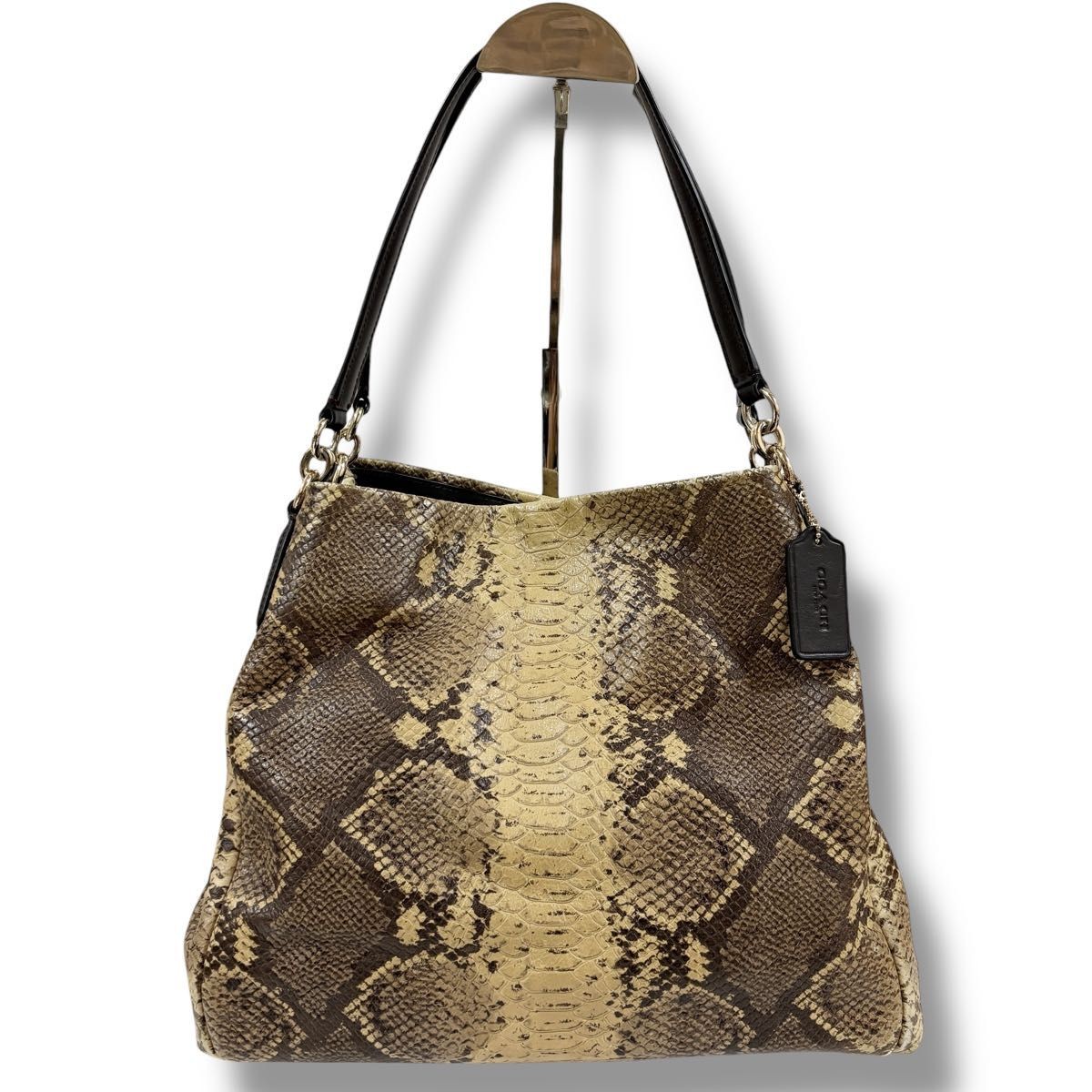Excellent condition COACH python pattern snake em… - image 2