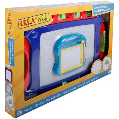 Creathek Magnet Maltafel 2 in 1 mit 4 Stempeln, ca. 45,9x33x4,6 cm, ab 3 Jahren