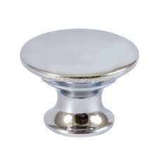 Liberty Plain Knob Cabinet Knob Polished Chrome Solid Zinc