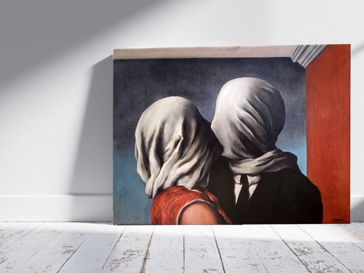 RENE MAGRITTE THE KISS SURREALISM ART GICLEE PRINT FINE CANVAS | eBay