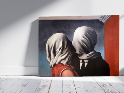 RENE MAGRITTE THE KISS SURREALISM ART GICLEE PRINT FINE CANVAS | eBay