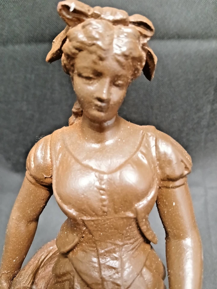 Statuette en régule et socle en bois " La moissonneuse" par DORIOT - Photo 2/4