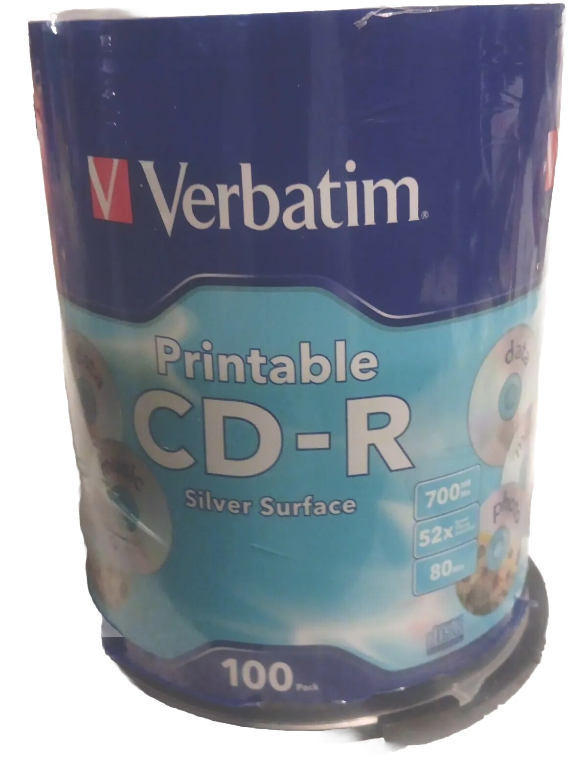 (91) Verbatim Printable CD-R, 700mb, 52x, 80 min 100 Pack: Missing 34 ...