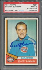 1974/75 Topps #261 Scotty Bowman PSA/DNA Certified Authentic Signed *9795